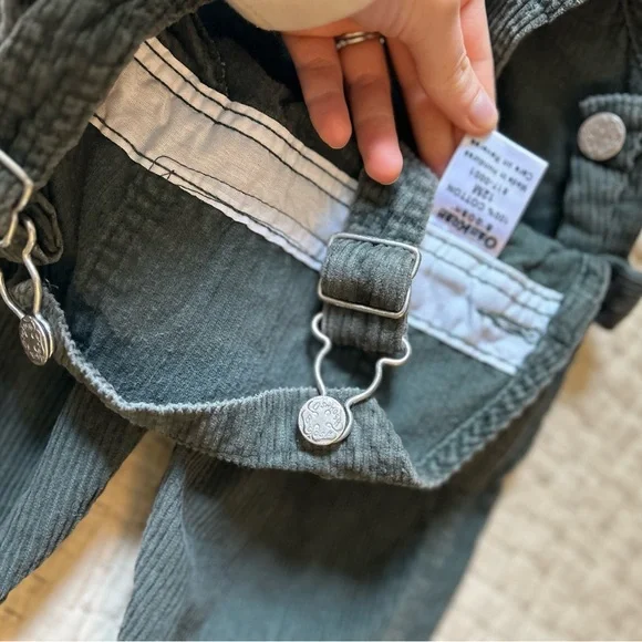 OshKosh B'gosh Dark Green Corduroy Overalls - Picture 3 of 3